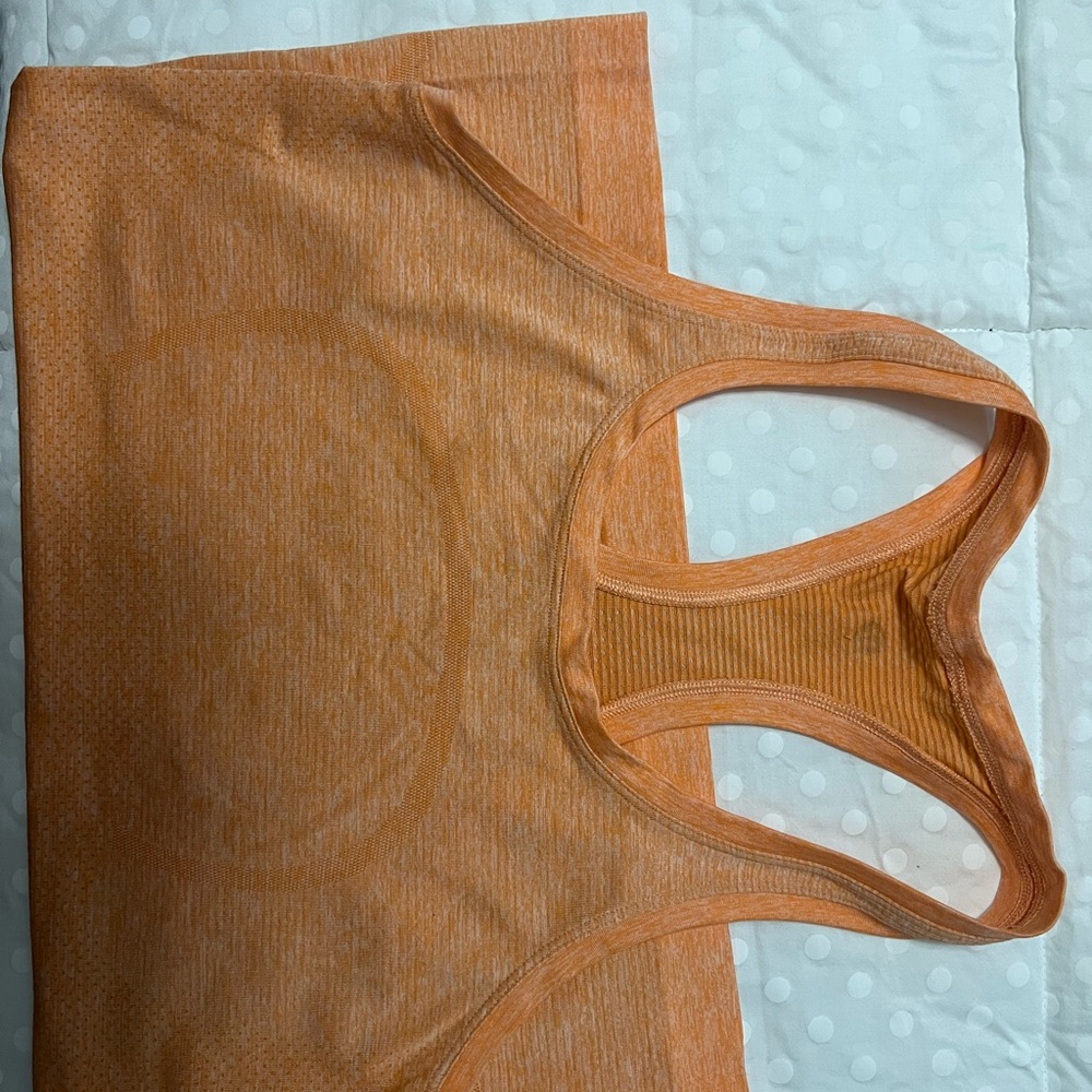 Lululemon Orange swiftly tech Tank Top size 8